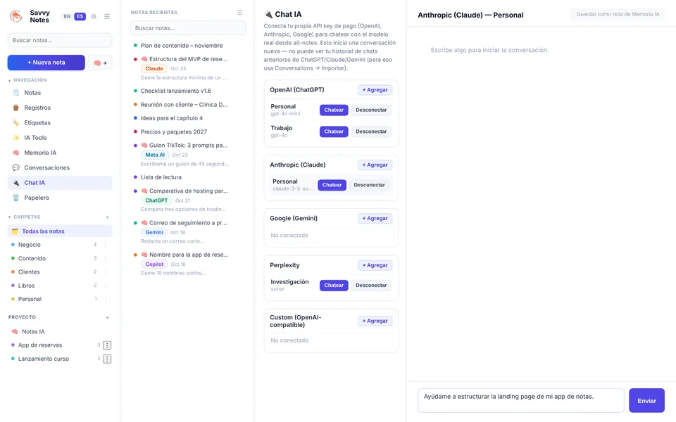 Conversación en vivo con un modelo desde la app